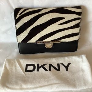 DKNY Lambskin and Fur Evening Bag